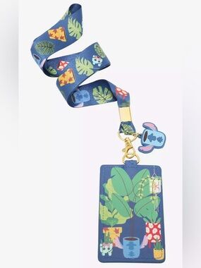 NWT Loungefly Disney Lilo & Stitch Plants Lanyard RARE DEADSTOCK
